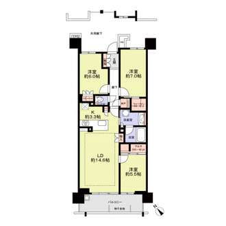 バンベール左京山の間取図