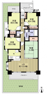 宝マンション瓢箪山の間取図