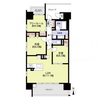 プレサンスロジェ高岳の間取図