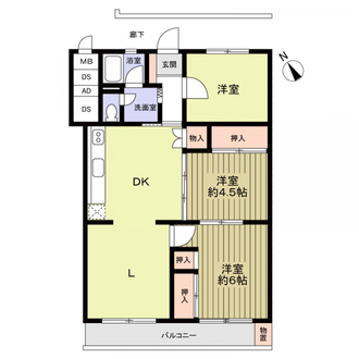 興栄マンションしらはたの間取図