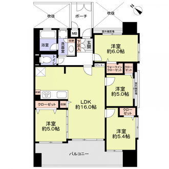 シティライフ博多駅南の間取図