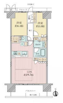 メイツ楠葉中央の間取図