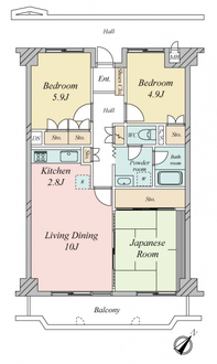 ニューハイツ梶ヶ谷の間取図