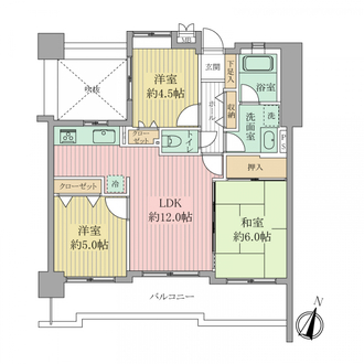 ダイアパレスグランテージ博多駅前の間取図