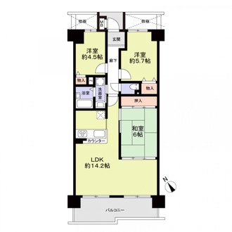 進和グレーシイハイツ堺の間取図