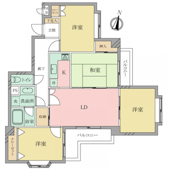 ロマネスク長尾第２の間取図