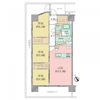エクセレントシティ船橋グランライズの間取図