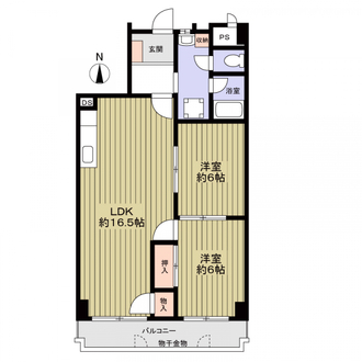 日商岩井第一城北ハイツの間取図
