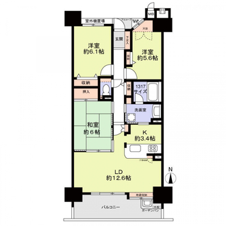 エスポア円上の間取図
