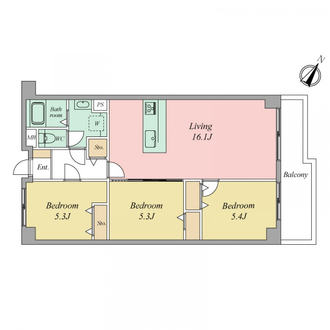 ライオンズマンション香椎宮参道の間取図