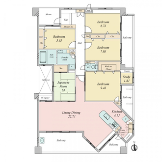 ネアシティガーデン西の丘の間取図
