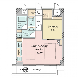 日神パレステージ西池袋の間取図
