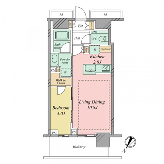 Ｂｒｉｌｌｉａ　Ｔｏｗｅｒ西新・ＰＲＡＬＩＶＡの間取図