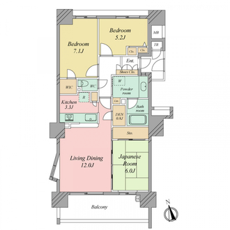 ミディオンソレイユレジデンスの間取図