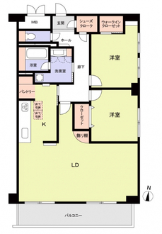 ライオンズマンション八事ガーデン弐番館の間取図