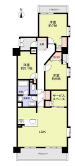 野村ステイツ橦木町南の間取図