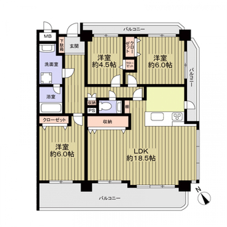 ライオンズシティ鶴舞の間取図