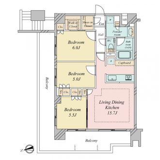 プレシス葛西プロスタイルの間取図