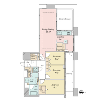 アイランドシティオーシャン＆フォレストタワーレジデンスＷＥＳＴの間取図