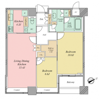 パークコート赤坂ザタワーの間取図