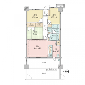 ＢＥＬＩＳＴＡ溝の口の間取図