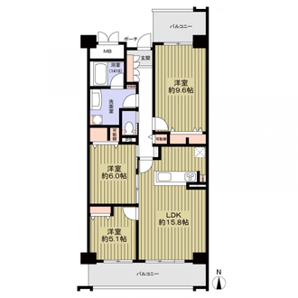 オーク・スクエア西神中央４番館の間取図