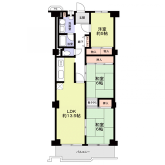 舞子台グリーンマンションの間取図