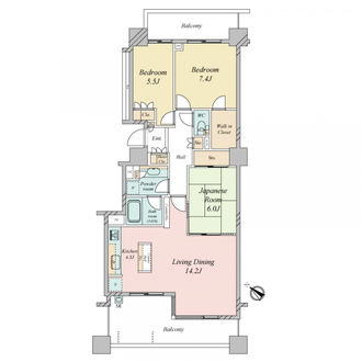 ガーデンプラザ新検見川２１番館の間取図