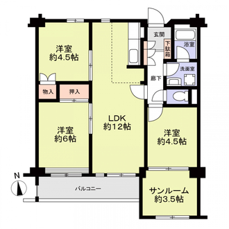 新栄グリーンハイツの間取図