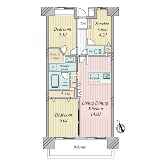 中野方南町グランドハイツの間取図