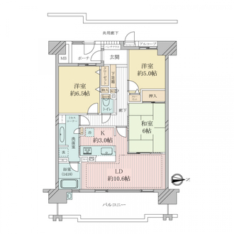 レスタージュヴィルアールの間取図