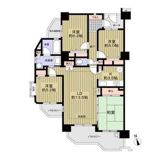 藤和シティホームズ神丘の間取図
