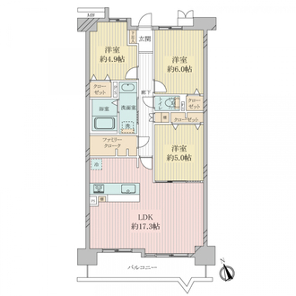 枚方長尾ガーデンハウスの間取図