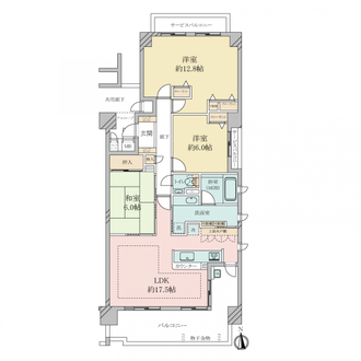 ディークラディア城東アフタヌーンスクエアの間取図