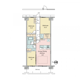 ヴェリテ千里青葉丘の間取図