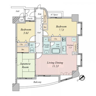 高井戸東デュープレックスの間取図