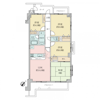 パルステージ逆瀬川の間取図
