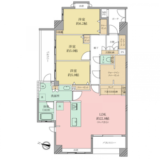グランドメゾン西新弐番館の間取図