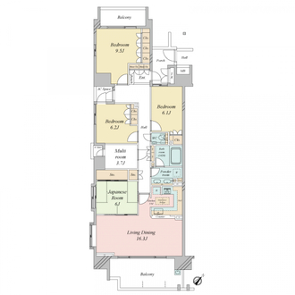 セレナヴィータ新浦安Eの間取図