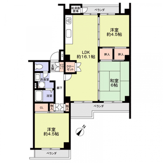 東大路高野第２住宅１４棟の間取図