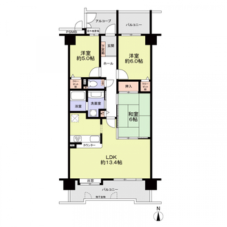 ラビデンス江松の間取図
