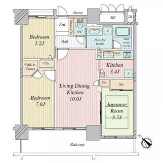アップルタワー東京キャナルコートの間取図