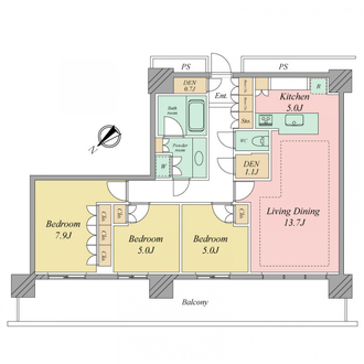 パークタワー品川ベイワードの間取図