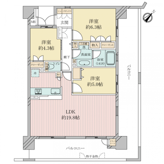 ルネパークオアシスの間取図