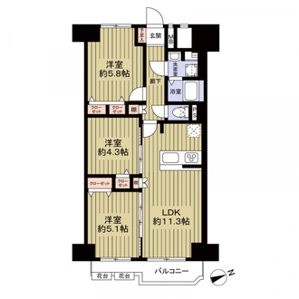 グリーンビレッジ豊玉の間取図