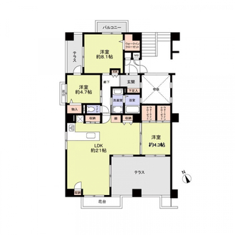 緑地公園グリーンハイツの間取図