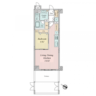 朝日シティパリオ高井戸の間取図