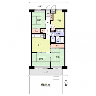 コープ野村上飯田の間取図