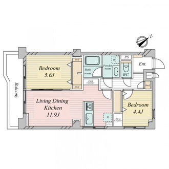 クレール中山の間取図