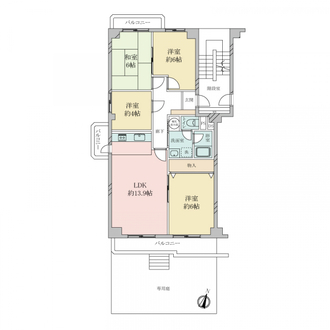 寝屋川東ファミリータウン東２番館の間取図